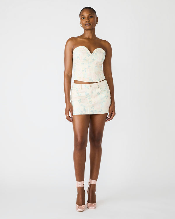 Steve Madden Roselia Corset Top Peach Beige ROSELIACORSETTOP