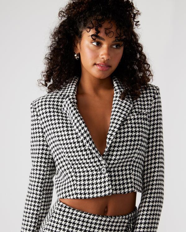 Steve Madden Rupi Cropped Blazer Black/white RUPICROPPEDBLAZERBLACK/WHITE