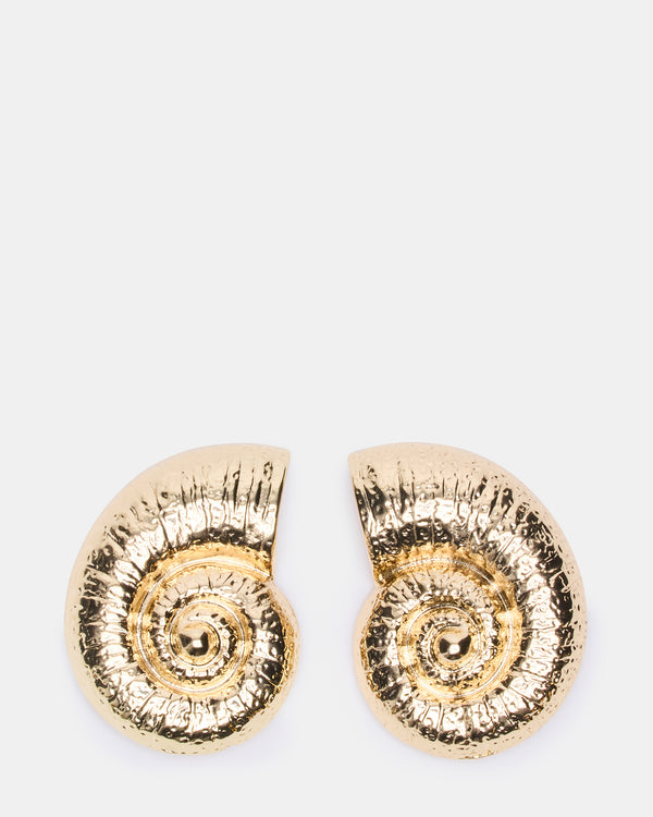 Steve Madden Seashell Shaped Earrings Gold SEASHELLSHAPEDEARRINGS