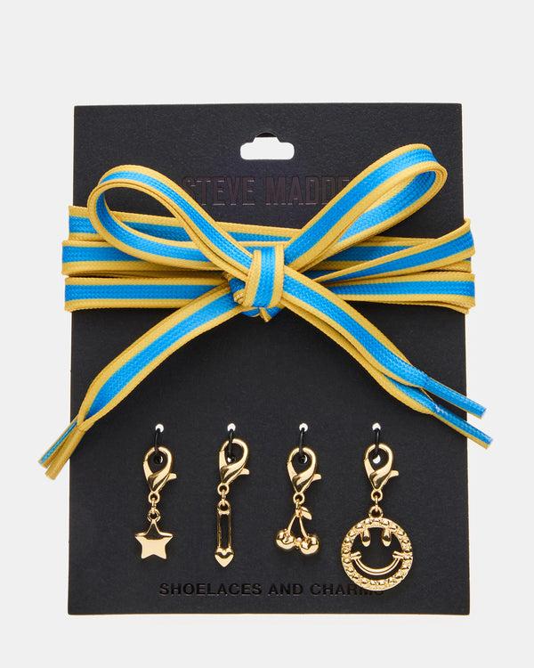 Steve Madden Shoe Laces And Charms Blue/yellow SHOELACESANDCHARMSBLUE/YELLOW