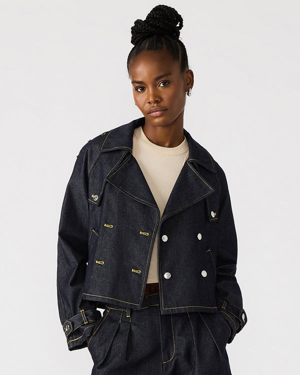 Steve Madden Sirus Denim Jacket Indigo SIRUSDENIMJACKET