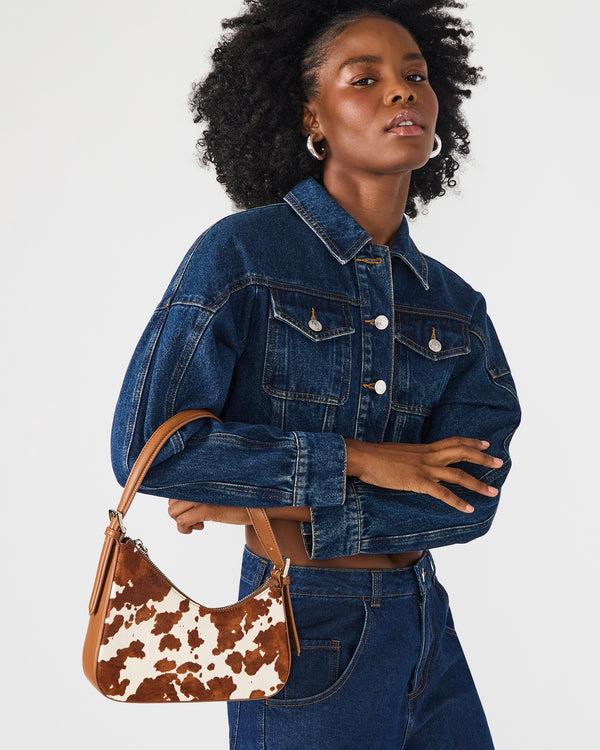 Steve Madden Smith Bag Brown Cow Print SMITHBAGBROWNCOWPRINT