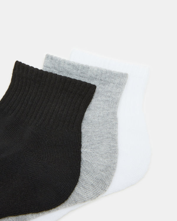 Steve Madden Sport Cushion Quarter Socks Black/white SPORTCUSHIONQUARTERSOCKSBLACK/WHITE
