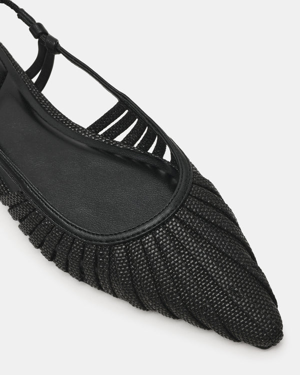 Steve Madden Alandria Black Raffia ALANDRIA