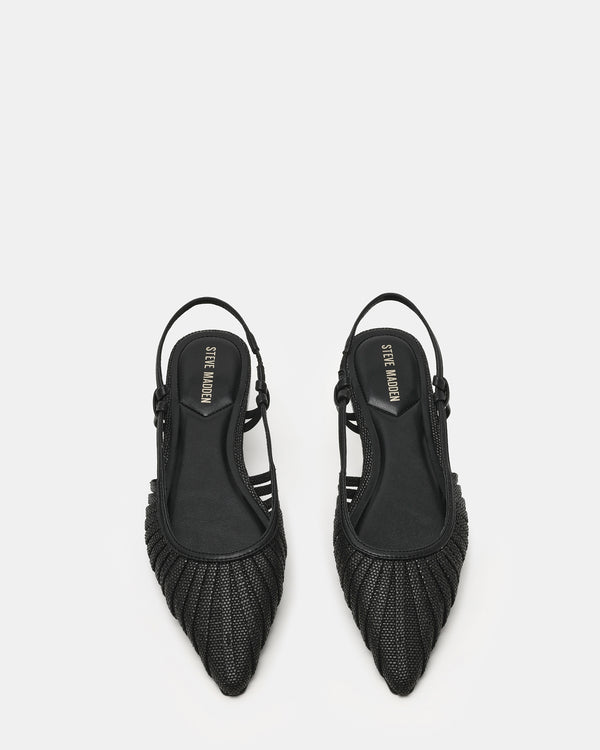 Steve Madden Alandria Black Raffia ALANDRIA