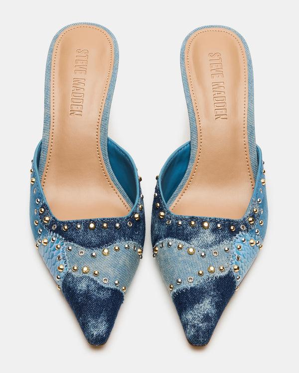 Steve Madden Alexi Denim Multi Studs ALEXISTUDS