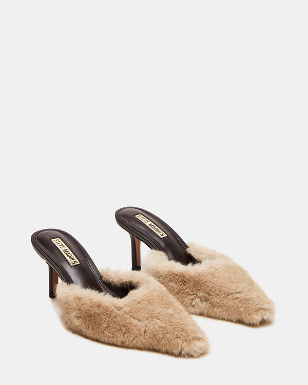 Steve Madden Alexi Faux Fur Tan