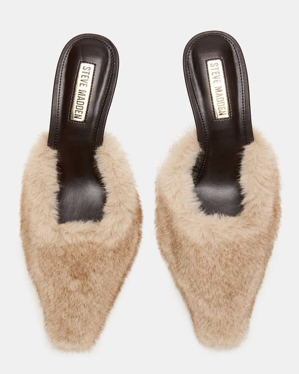 Steve Madden Alexi Faux Fur Tan
