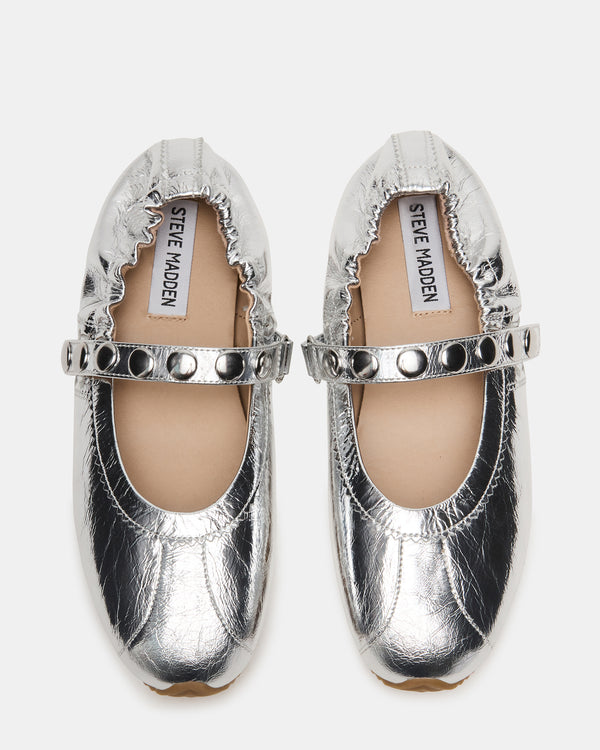 Steve Madden Anaya Silver Leather Studs ANAYASTUDS