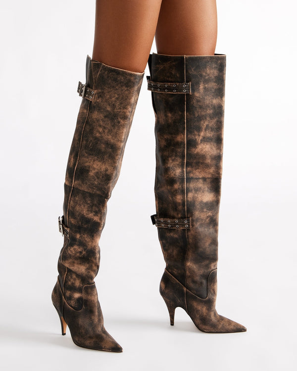 Steve Madden Baddie Brown Distressed