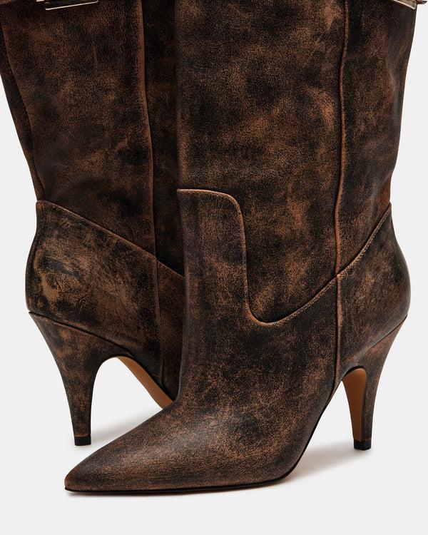 Steve Madden Baddie Brown Distressed
