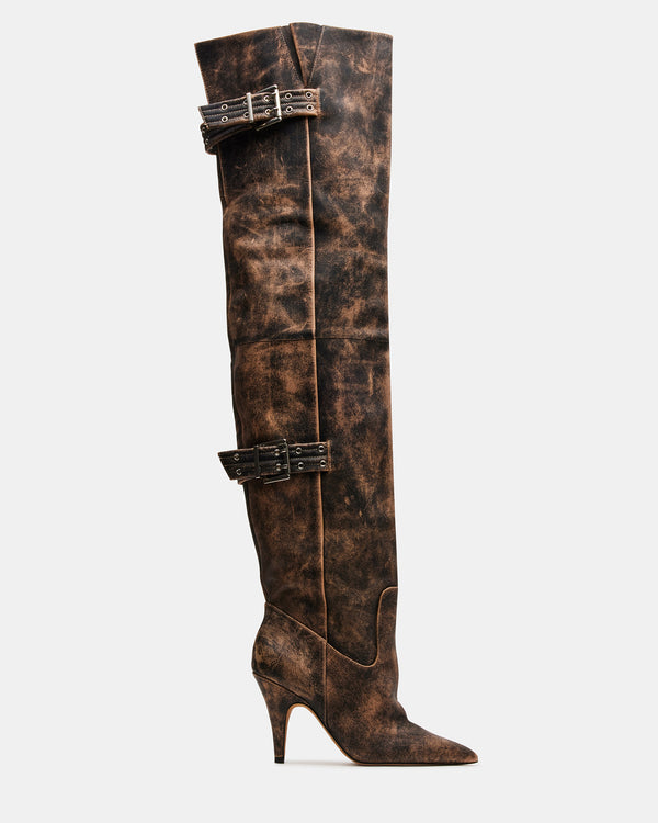 Steve Madden Baddie Brown Distressed