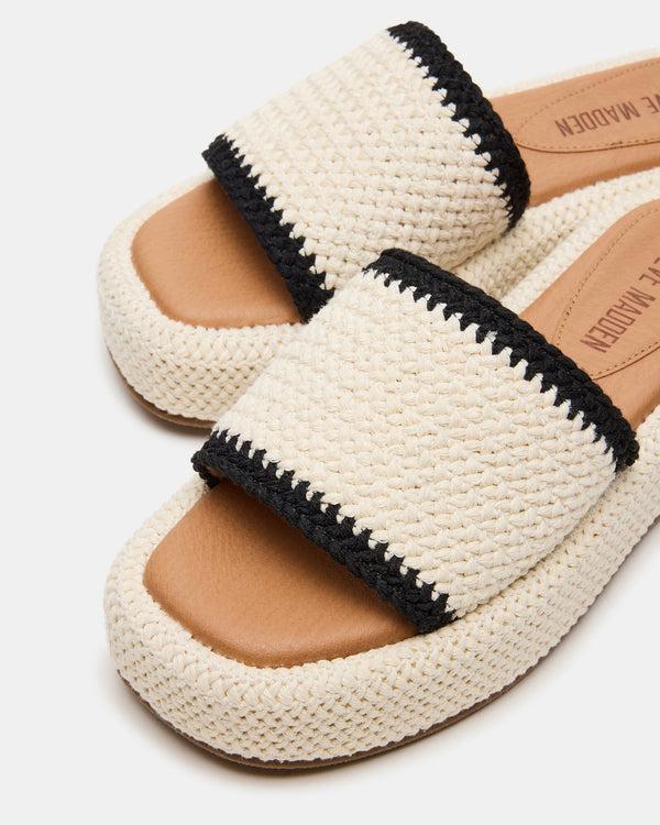 Steve Madden Beachy Woven Cream Multi BEACHYWOVEN