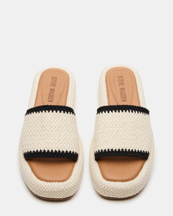 Steve Madden Beachy Woven Cream Multi BEACHYWOVEN