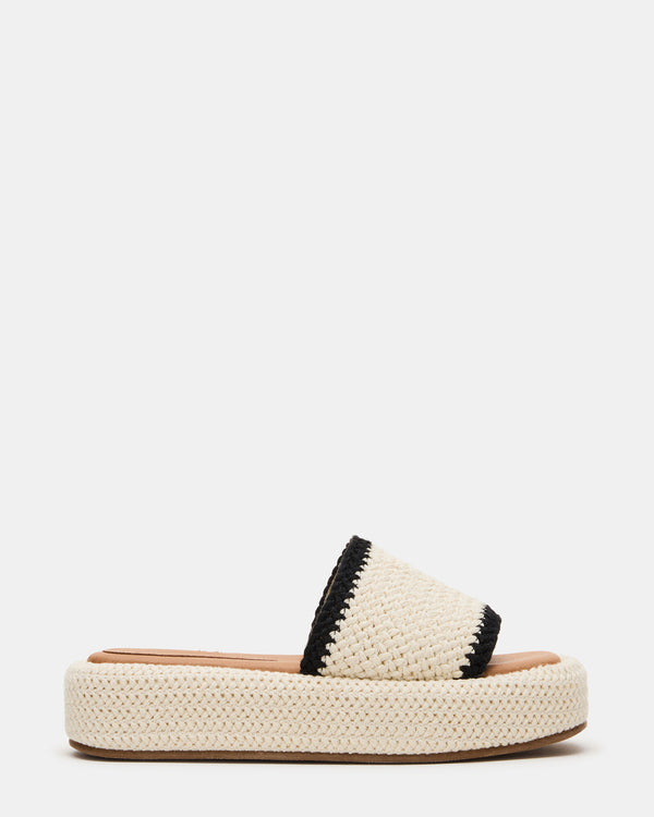 Steve Madden Beachy Woven Cream Multi BEACHYWOVEN