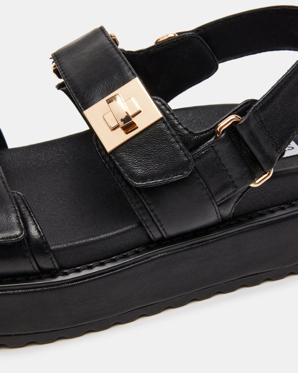Steve Madden Bigmona Black Leather