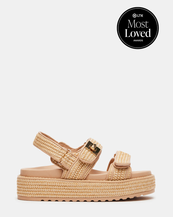 Steve Madden Bigmona Natural Raffia