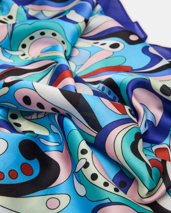 Steve Madden Blue Printed Scarf PRINTEDSCARF