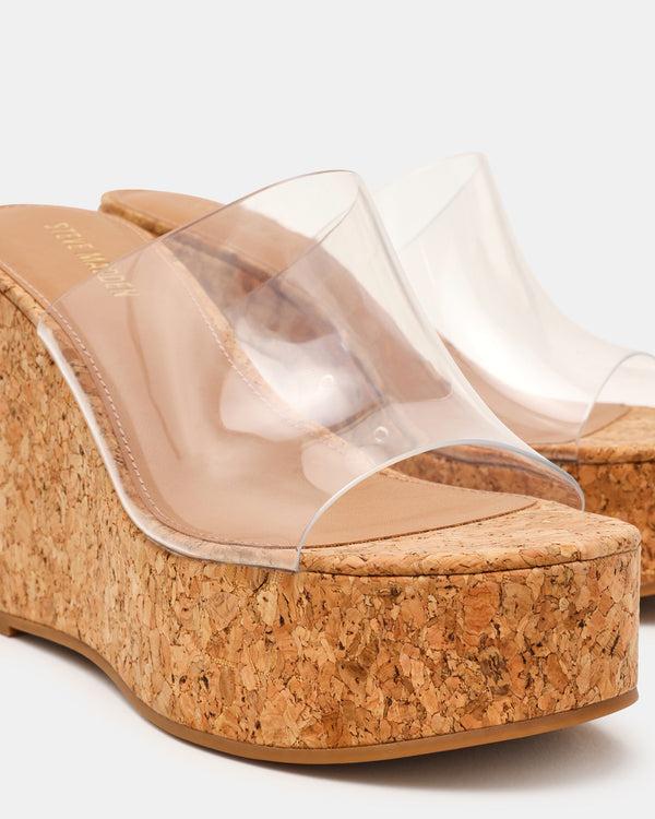 Steve Madden Cassi Cork Clear CASSICORK