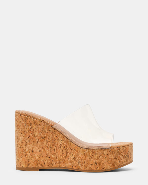 Steve Madden Cassi Cork Clear CASSICORK