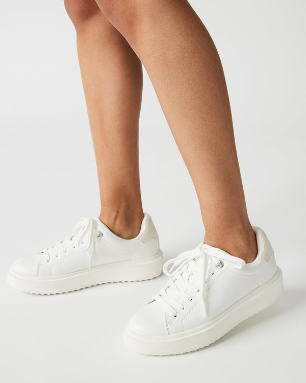 Steve Madden Catcher White Suede