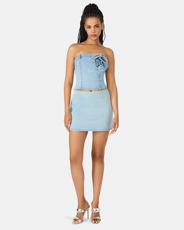 Steve Madden Cindi Skirt Delft Blue CINDISKIRT