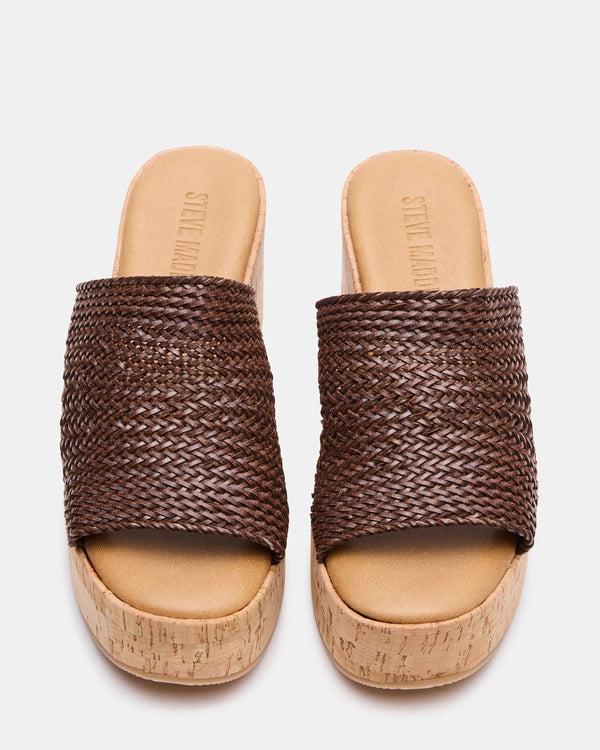 Steve Madden Coastal Brown Raffia COASTAL