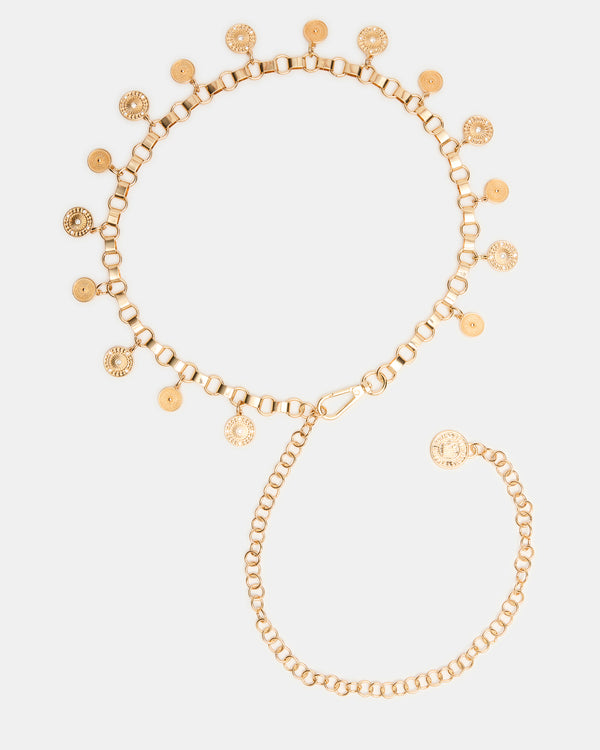 Steve Madden Coin Chain Belt Gold COINCHAINBELT