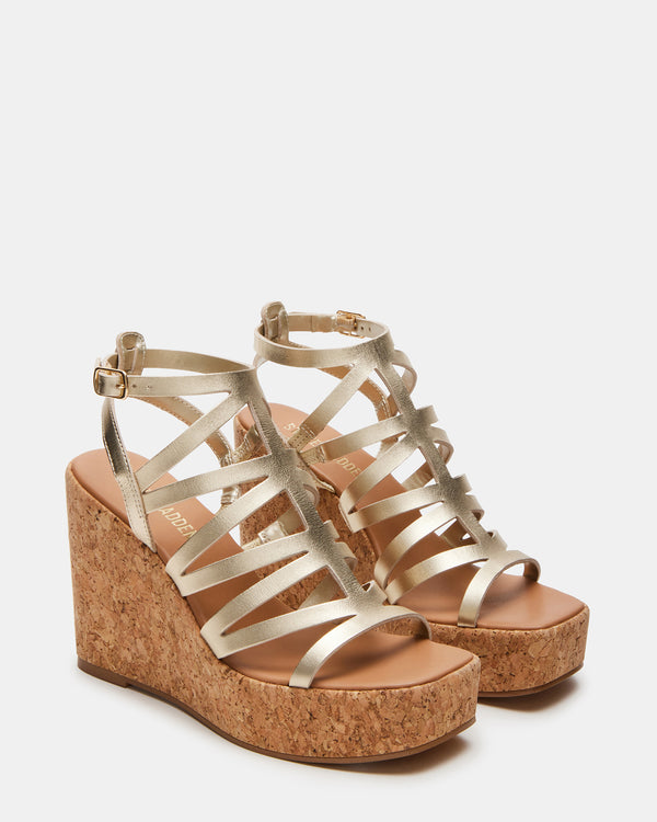 Steve Madden Cozette Gold Leather COZETTE
