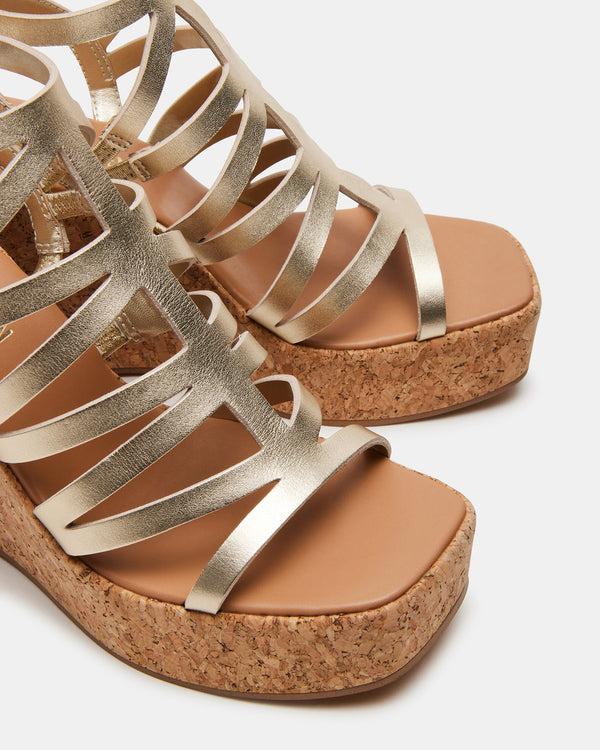 Steve Madden Cozette Gold Leather COZETTE