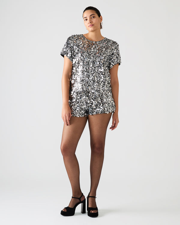 Steve Madden Cressa Top Silver CRESSATOP