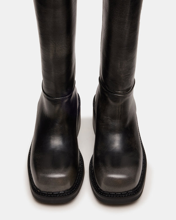 Steve Madden Davos Black Distressed DAVOS