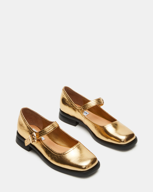 Steve Madden Delancy Gold Leather