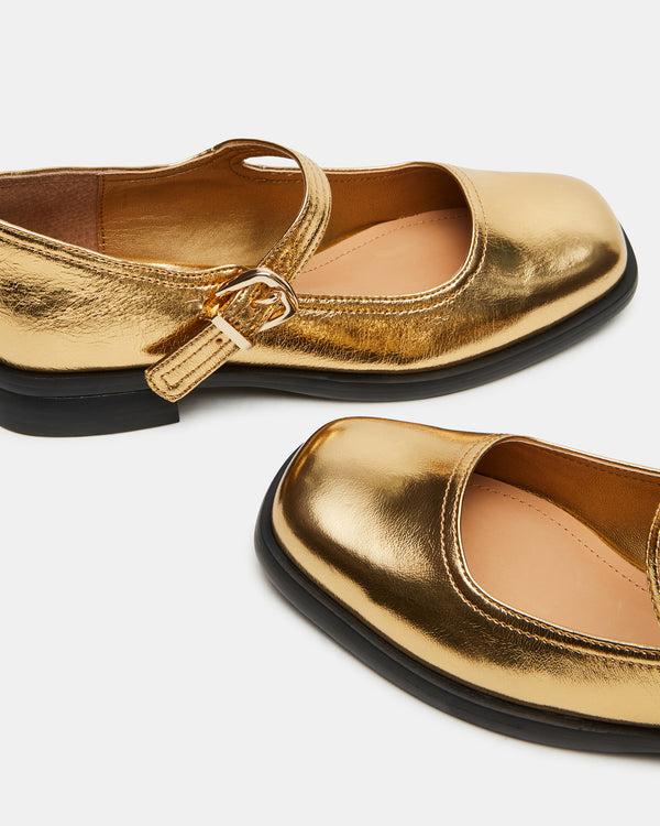 Steve Madden Delancy Gold Leather