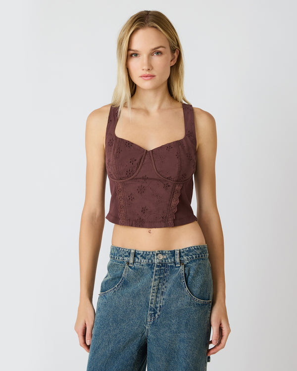 Steve Madden Dixie Knit Top Walnut DIXIEKNITTOP