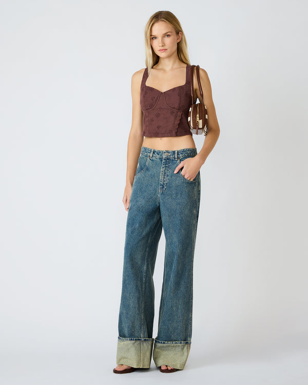 Steve Madden Dixie Knit Top Walnut DIXIEKNITTOP