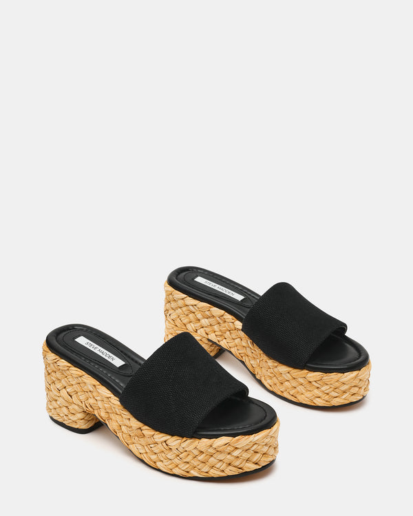 Steve Madden Dock Raffia Black DOCKRAFFIA