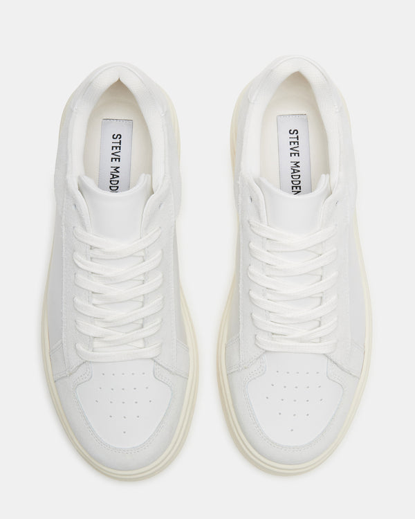 Steve Madden Domino White Leather