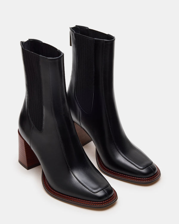 Steve Madden Downtown Black Leather