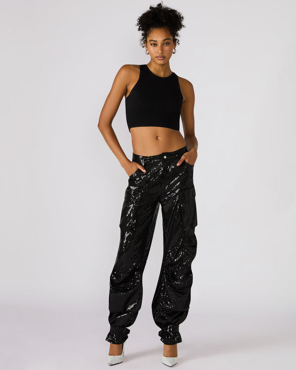 Steve Madden Duo Sequin Pant Black DUOSEQUINPANT