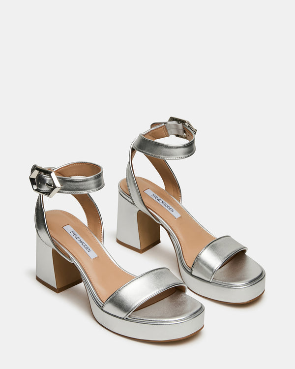 Steve Madden Elida Silver Leather