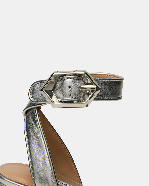 Steve Madden Elida Silver Leather