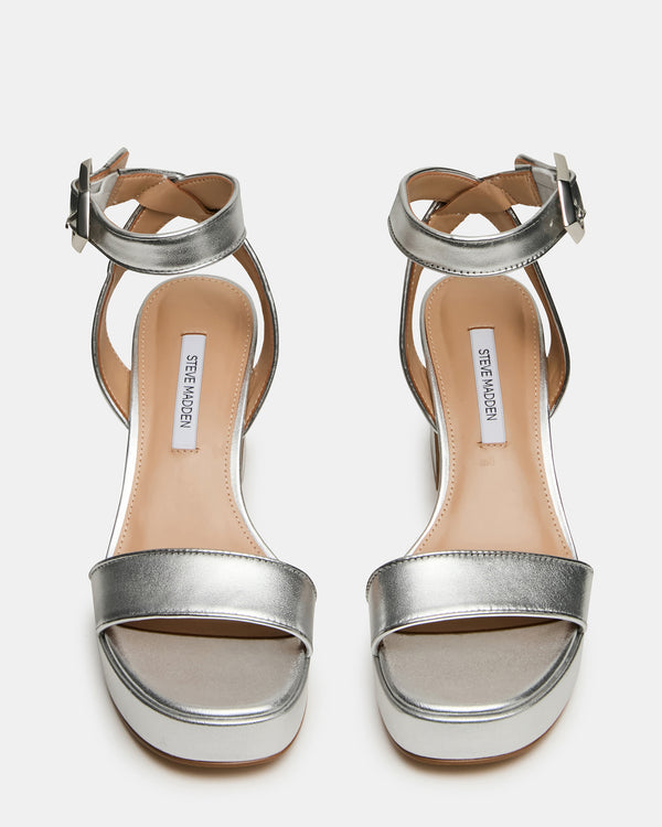 Steve Madden Elida Silver Leather
