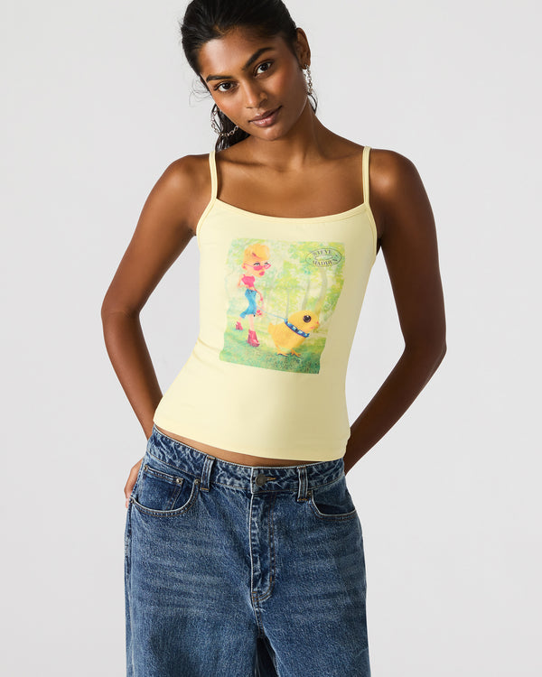 Steve Madden Goldie Tank Pale Yellow GOLDIETANK
