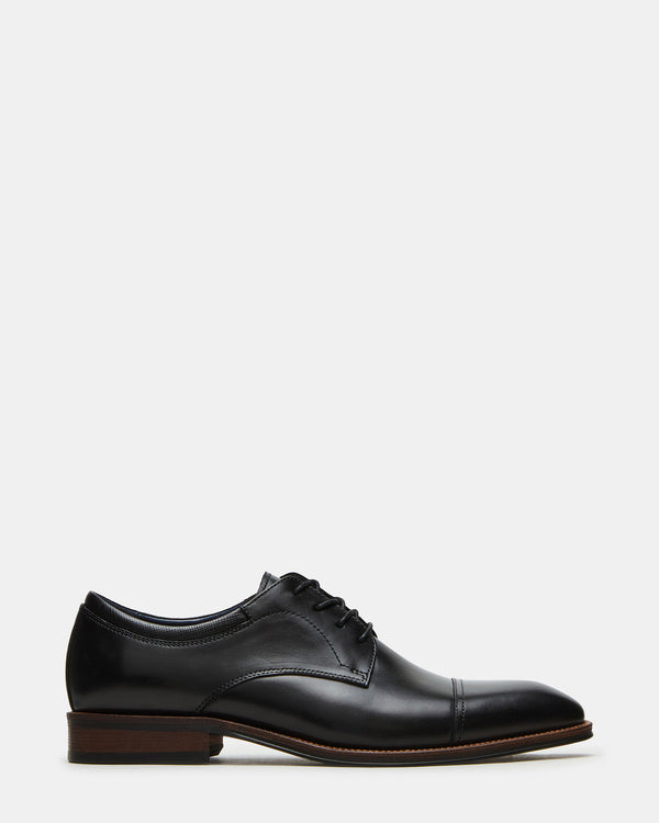 Steve Madden Hasen Black Leather HASEN MEN'S SHOES