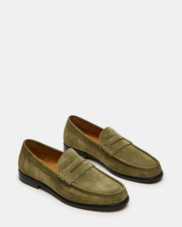Steve Madden Huckle Green Suede