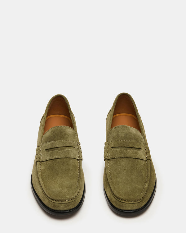 Steve Madden Huckle Green Suede
