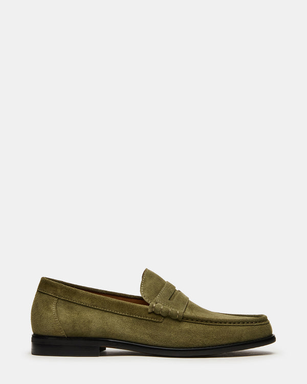 Steve Madden Huckle Green Suede