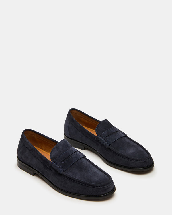 Steve Madden Huckle Navy Suede