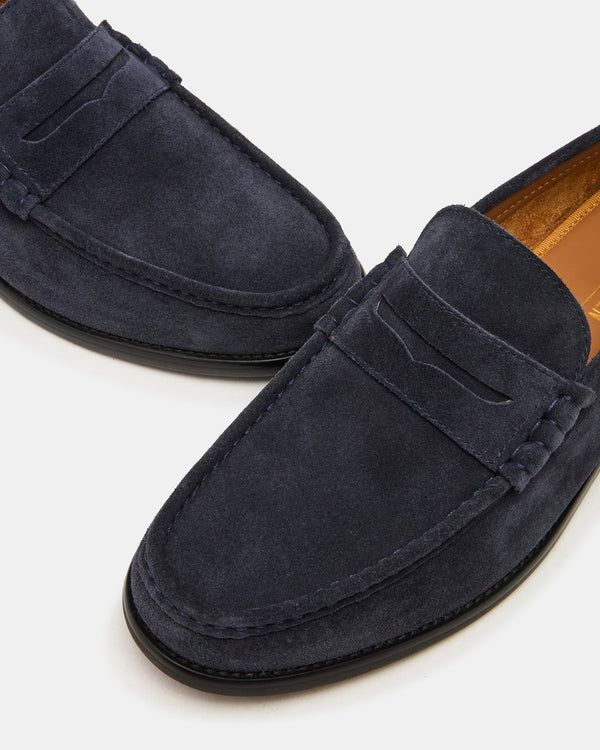 Steve Madden Huckle Navy Suede